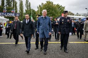 Michel Barnier and Bruno Retailleau at 130th "Congres National des Sapeurs-Pompiers de France" - Macon