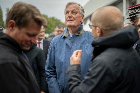 Michel Barnier and Bruno Retailleau at 130th "Congres National des Sapeurs-Pompiers de France" - Macon