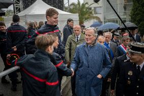 Michel Barnier and Bruno Retailleau at 130th "Congres National des Sapeurs-Pompiers de France" - Macon