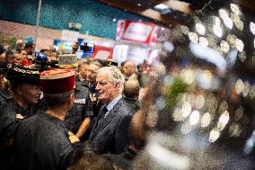 Michel Barnier and Bruno Retailleau at 130th "Congres National des Sapeurs-Pompiers de France" - Macon