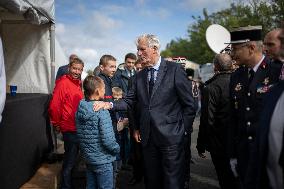 Michel Barnier and Bruno Retailleau at 130th "Congres National des Sapeurs-Pompiers de France" - Macon