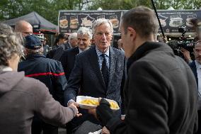 Michel Barnier and Bruno Retailleau at 130th "Congres National des Sapeurs-Pompiers de France" - Macon