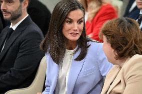 Queen Letizia At Presentation Of New National Radio Service - Madrid