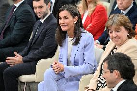 Queen Letizia At Presentation Of New National Radio Service - Madrid