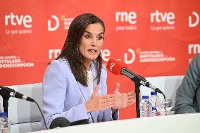 Queen Letizia At Presentation Of New National Radio Service - Madrid