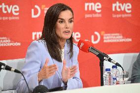 Queen Letizia At Presentation Of New National Radio Service - Madrid