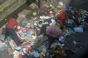 Rag Picker Childs Collects Household Wastages