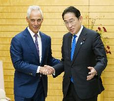 Japan PM Kishida meets U.S. Ambassador to Japan Emanuel