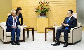 Japan PM Kishida meets U.S. Ambassador to Japan Emanuel