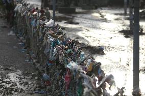 Aftermath Of Nepal Flood Leaves Trail Of Plastic Behind