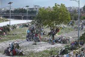 Aftermath Of Nepal Flood Leaves Trail Of Plastic Behind