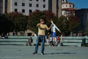 Collective Kite Flight In Santander