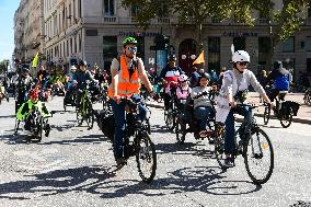 Participants For The First Bike Festival In Lyon