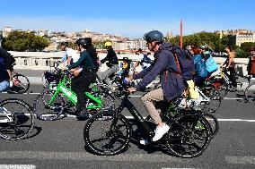 Participants For The First Bike Festival In Lyon