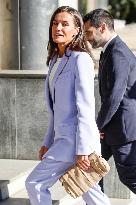 Queen Letizia At Presentation Of New National Radio Service - Madrid