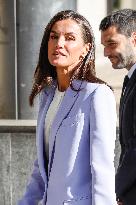 Queen Letizia At Presentation Of New National Radio Service - Madrid