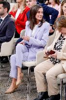 Queen Letizia At Presentation Of New National Radio Service - Madrid