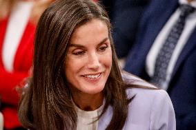 Queen Letizia At Presentation Of New National Radio Service - Madrid