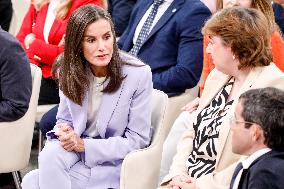 Queen Letizia At Presentation Of New National Radio Service - Madrid