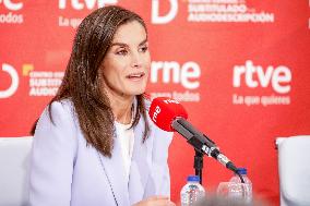 Queen Letizia At Presentation Of New National Radio Service - Madrid