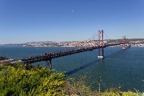 Cristo Rei A Symbol Of Gratitude And Iconic Religious Tourism Destination Overlooking Lisbon