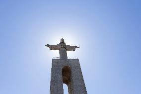 Cristo Rei A Symbol Of Gratitude And Iconic Religious Tourism Destination Overlooking Lisbon