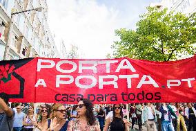 Manifestation Casas Para Viver In Lisbon, Portugal