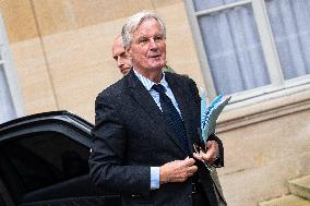 Michel Barnier Holds Meeting With Union Representatives - Paris