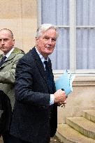 Michel Barnier Holds Meeting With Union Representatives - Paris