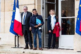 Michel Barnier Holds Meeting With Union Representatives - Paris