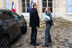 Michel Barnier Holds Meeting With Union Representatives - Paris