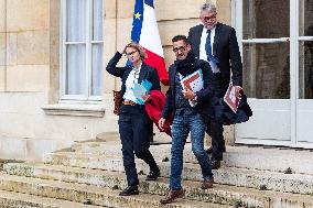 Michel Barnier Holds Meeting With Union Representatives - Paris