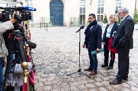 Michel Barnier Holds Meeting With Union Representatives - Paris