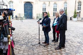 Michel Barnier Holds Meeting With Union Representatives - Paris