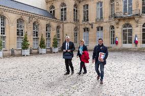 Michel Barnier Holds Meeting With Union Representatives - Paris