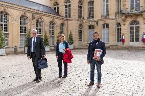 Michel Barnier Holds Meeting With Union Representatives - Paris