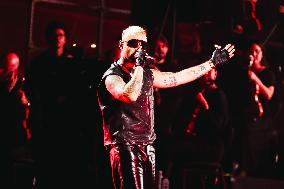 Lazza Performs During The Locura Opera N. 1 Tour In Milan