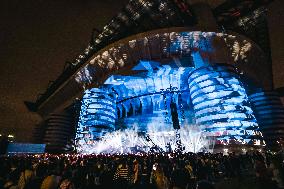 Lazza Performs During The Locura Opera N. 1 Tour In Milan