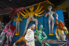 Durga Puja Preparation In Kolkata, India