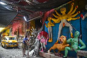 Durga Puja Preparation In Kolkata, India