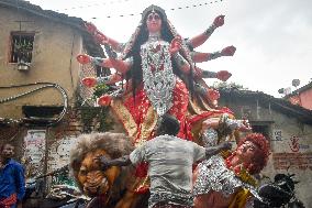 Durga Puja Preparation In Kolkata, India