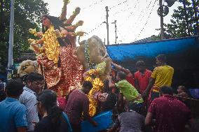 Durga Puja Preparation In Kolkata, India