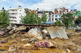 After Flooding Of The Nakhu River In Lalitpur, Nepal.