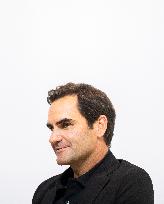 Roger Federer At UNIQLO Press Conference - Paris