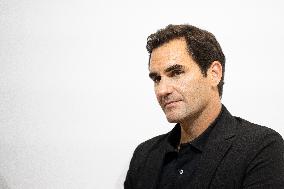 Roger Federer At UNIQLO Press Conference - Paris