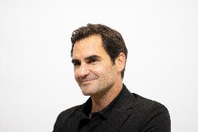 Roger Federer At UNIQLO Press Conference - Paris