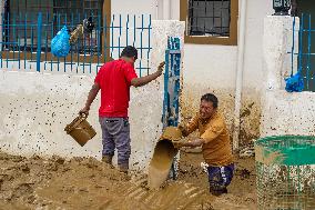 After Flooding Of The Nakhu River In Lalitpur, Nepal.