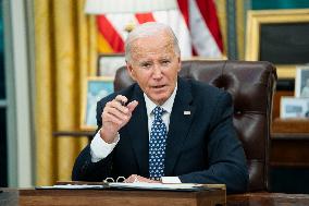 President Biden Recieves Briefing on Repsonse to Hurricane Helene