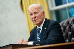 President Biden Recieves Briefing on Repsonse to Hurricane Helene