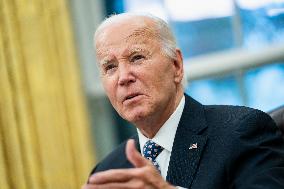 President Biden Recieves Briefing on Repsonse to Hurricane Helene